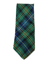 VINTAGE GAP BLUE GREEEN PLAID 100% COTTON MEN'S NECK TIE MADE IN USA