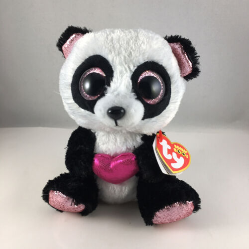 Ty Beanie Boos ESME the Valentines Day Panda Bear (6 inch) Plush 2023