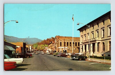 Postcard Virginia Big Stone Gap VA Wood Avenue Downtown 1960s Unposted Chrome