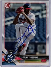 Touki Toussaint 2018 Bowman # 5x7 BTP71 # 2/49 Signed Autograph Beckett Cert.