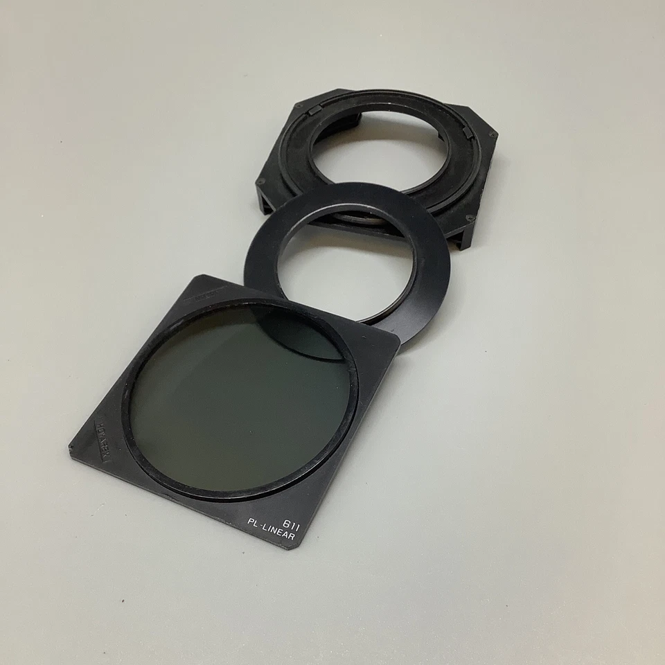 Hoyarex Filter Holder, 55mm & 49mm Adapters, & 611 Linear Polarizer Filter - Image 4 of 4