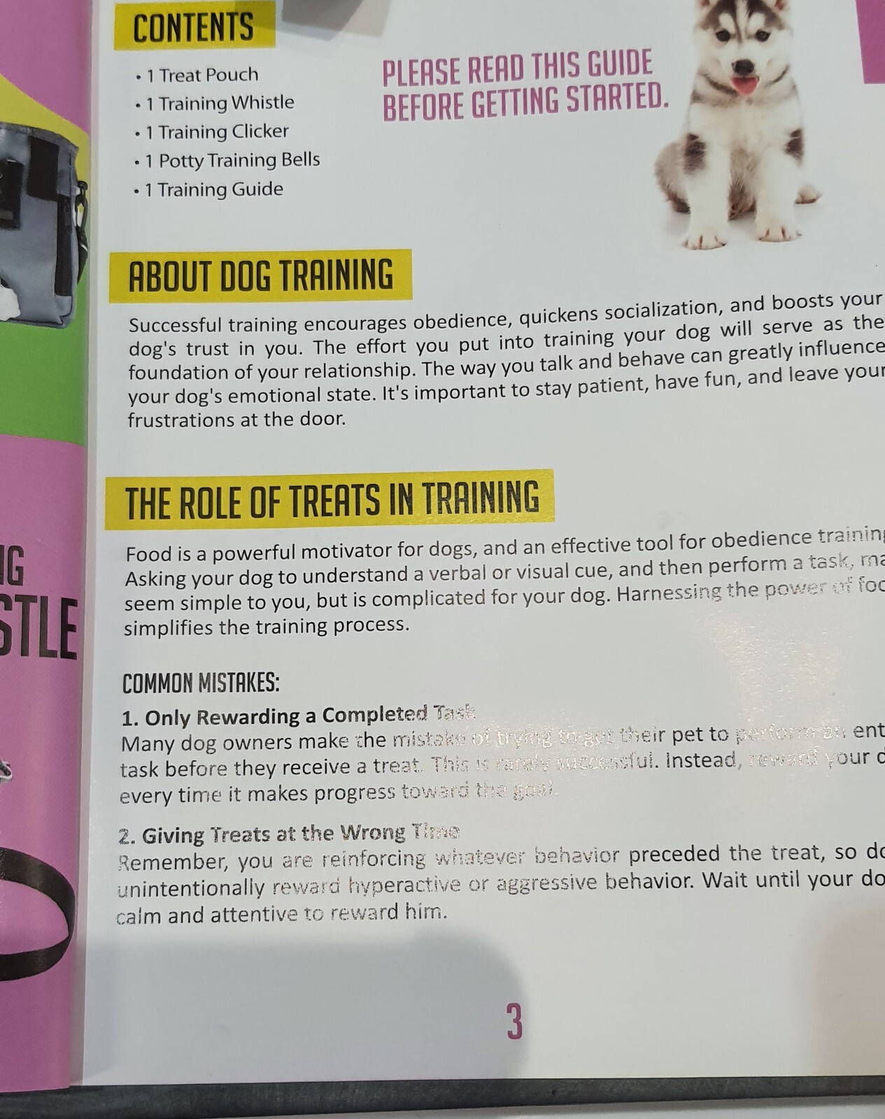 Nuovo set addestramento cane cucciolo fischietto - campanelli - clicker cani - borsa sacchetto trattamento foto 3