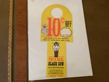 Hires Root Beer Black Cow and Nesbitts Orange Soda Bottle Toppers  1970-80's