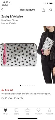 Zadig & Voltaire Uma Circus Stars Leather ZV Clutch | eBay Zadig & Voltaire Uma Circus Stars Leather ZV Clutch | eBay