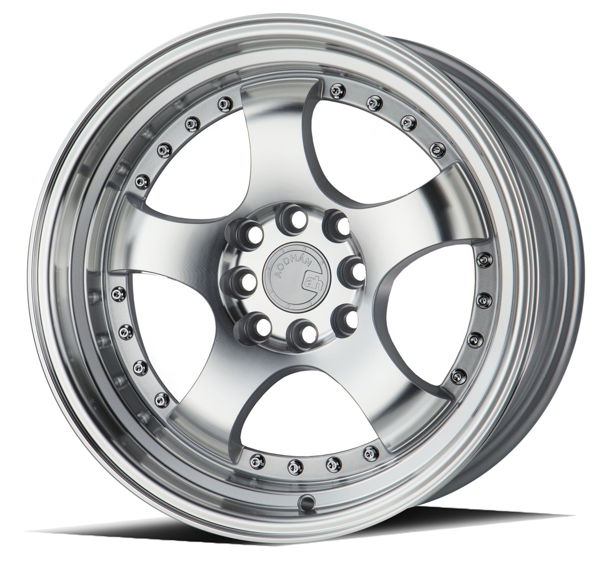16x8 +15 Aodhan AH03 4x100/114.3 Machined Silver Wheels (Set of 4