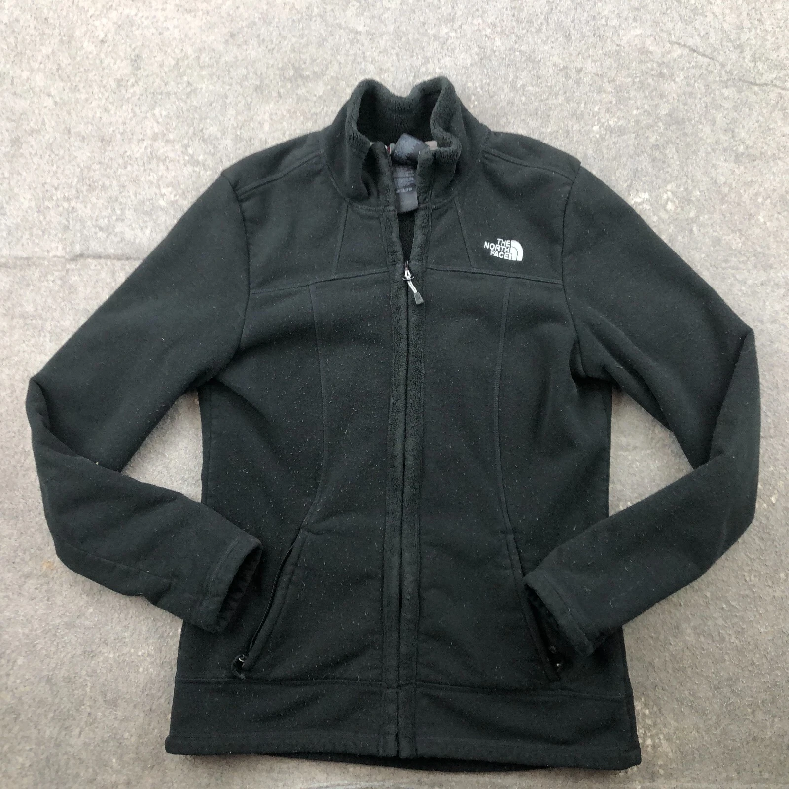 north-face fleece full zip hiking outdoors jacket