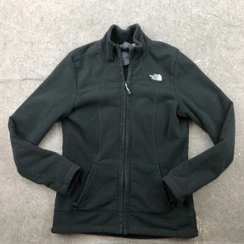 north-face fleece full zip hiking outdoors jacket