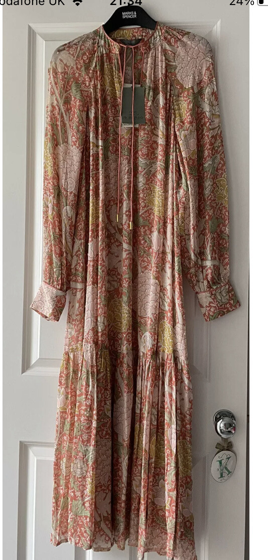 NWT Next X Morris & Co Print Maxi Dress UK 12 RRP £88 image 3