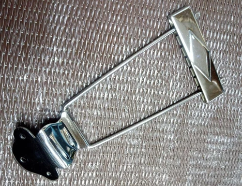 70s Gibson ES-335 Vintage Tailpiece Chrome Excellent++