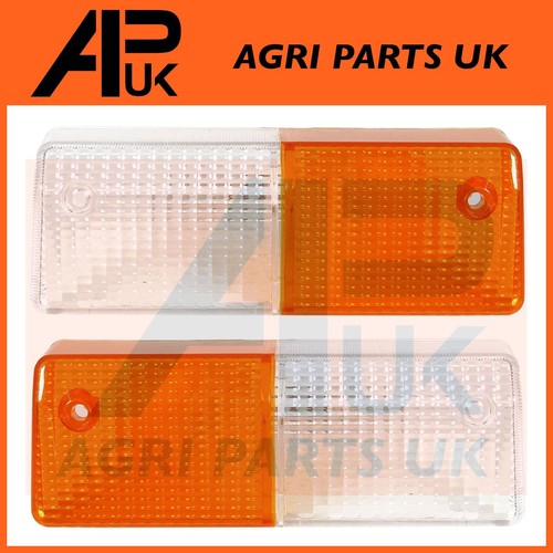 2x Front Side Light Lamp Lens for Fiat 160-90 180-90 446 466 566 580 666 Tractor - Picture 2 of 4