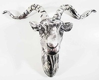 Wall Art - Resin Wall Art - Rams Head With Horns Wall Art - Resin Wall Art - Rams Head With Horns