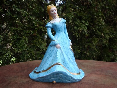 9-3/4'' Ceramic Woman in Dress Figurine by Alberta's Molds circa 1950's