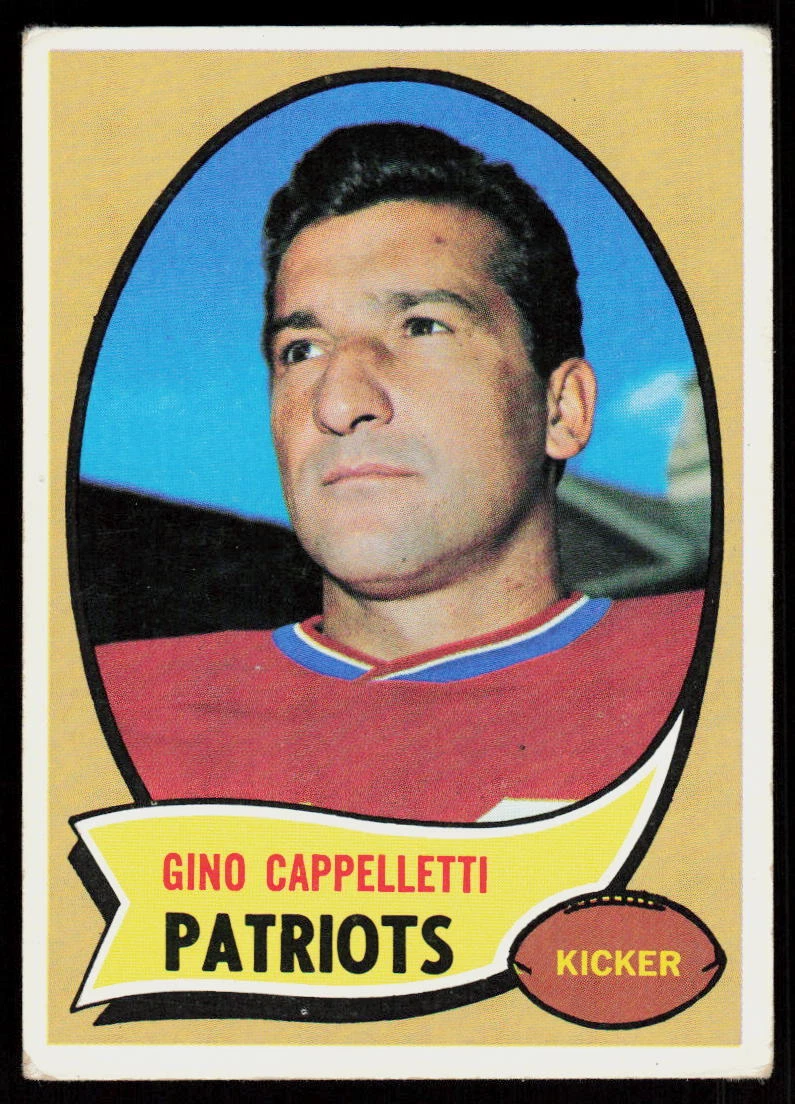 1970 Topps Gino Cappelletti #7 FOOTBALL Boston Patriots