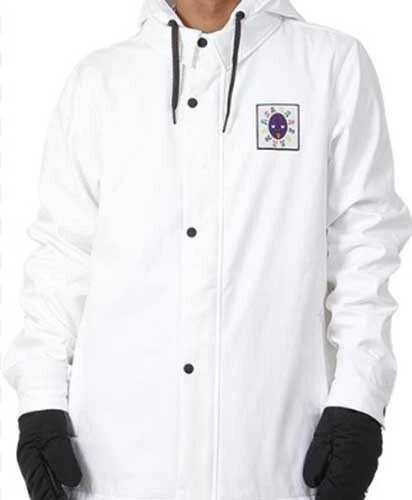 686 Waterproof Coaches Jacket (L) White M2WCST01-WHT
