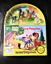 Playful Ponies Pony Playtime My Mini Busy Books Playset with 4 Pony Toys NEW