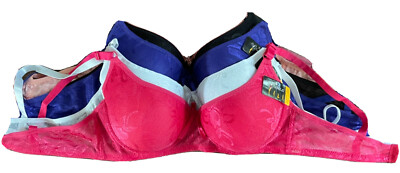 New 6 pcs lot wire all lace multicolor  light padded full cover demi bras