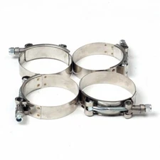 4 x 4.25"-4.57" Stainless Steel T Bolt Clamps for ID 102mm Turbo Silicone Hose