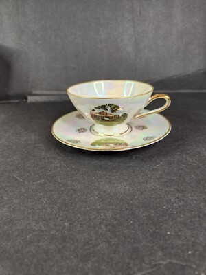 Tea Cup and Saucer Kaiserslautern Germany Fackeltrondell PFalZ Luster finish
