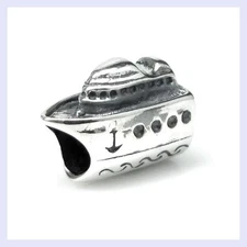 Sterling Silver Nautical Cruise Ship Vacation Bead for European Charm Bracelet
