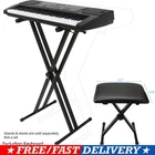 Double Tube Piano Keyboard Stand Adjustable Heavy Duty X Style Piano Bench Seat