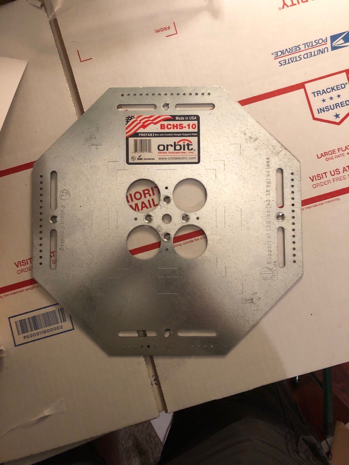 ORBIT BCHS10 BOX & CONDUIT HANGER SUPPORT UP TO 6” X 6” BOX "New" Bulk