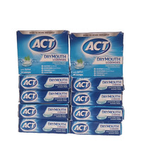 10PK Act Dry Mouth Lozenges Soothing Mint w/Xylitol 18 Lozenges Each.