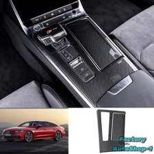 For Audi A6 A7 S6 S7 RS6 2019-2023 Carbon Fiber Center Console Gear Shift Panel