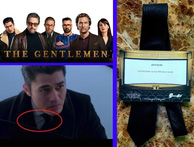 THE GENTLEMEN (2019): Dry Eye/Henry Golding Reiss Tie w/COA