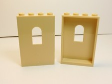 LEGO Lot of 2 Tan 1x4x5 Castle Wall Panels C3