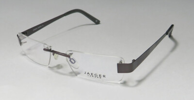 JAEGER LONDON 04 C2 LIGHTWEIGHT RIMLESS SLIM SHAPE BRAND NAME MODERN EYEGLASSES