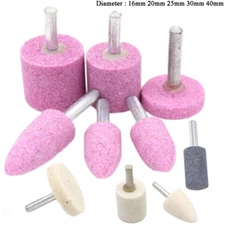 16 - 40mm Mounted Abrasive Grinding Stone Point Wheel 1/4'' Shank Drill Grinder