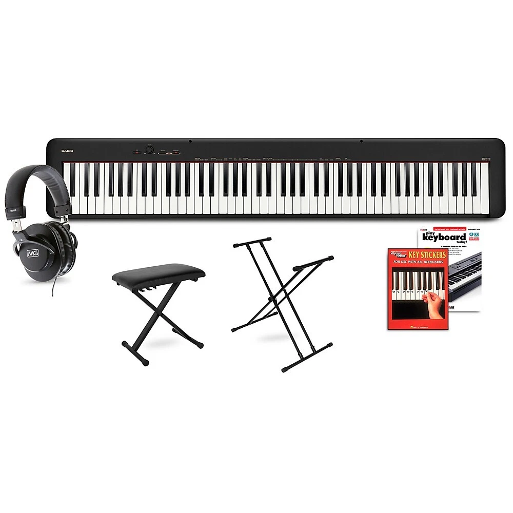 Casio CDP S100 Digital Piano W Stand Bench Headphones Stickers Beginners Book Bk