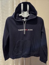 Tommy Hilfiger Hoodie Women  s Large Embroidered Logo Sweatshirt Pullover Pouch