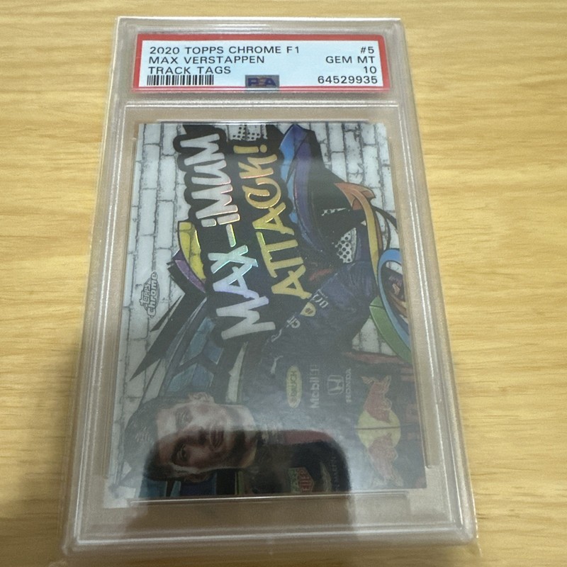 2020 Topps Chrome F1 Formula 1 Max Verstappen Track Tags #TT-5 PSA 10 GEM MINT
