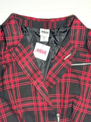 NANA OSAKI Black Stones Plaid Red / Black Jacket Japanese Punk