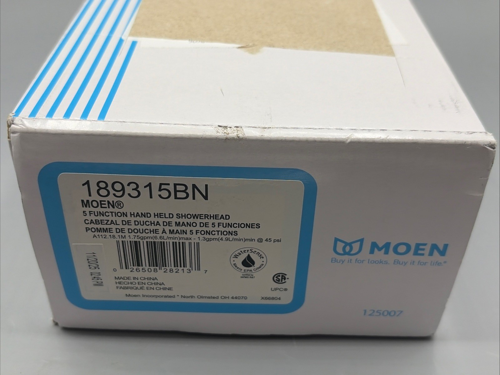 Moen 189315BN 5 FUNCTION HAND HELD SHOWER-HEAD BRUSHED NICKE