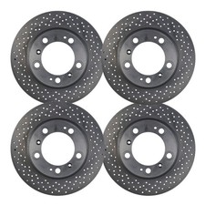 Full CROSS Drilled Brake Rotors For Mercedes-Benz A45AMG CLA45AMG W176 2013-2019