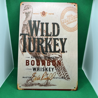 Wild Turkey Kentucky Bourbon -Metal Sign for Bar/Man Cave/Garage/Game Room
