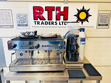 Iberital ~ Coffee Espresso Machine 2 Group Grinder Knockout Drawer Filter £1800V