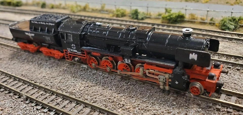 Wehrmacht CUSTOM PAINT & DECALS  DB N-SCALE 52 2-10-0  EP:IV WWII - Image 4 of 4