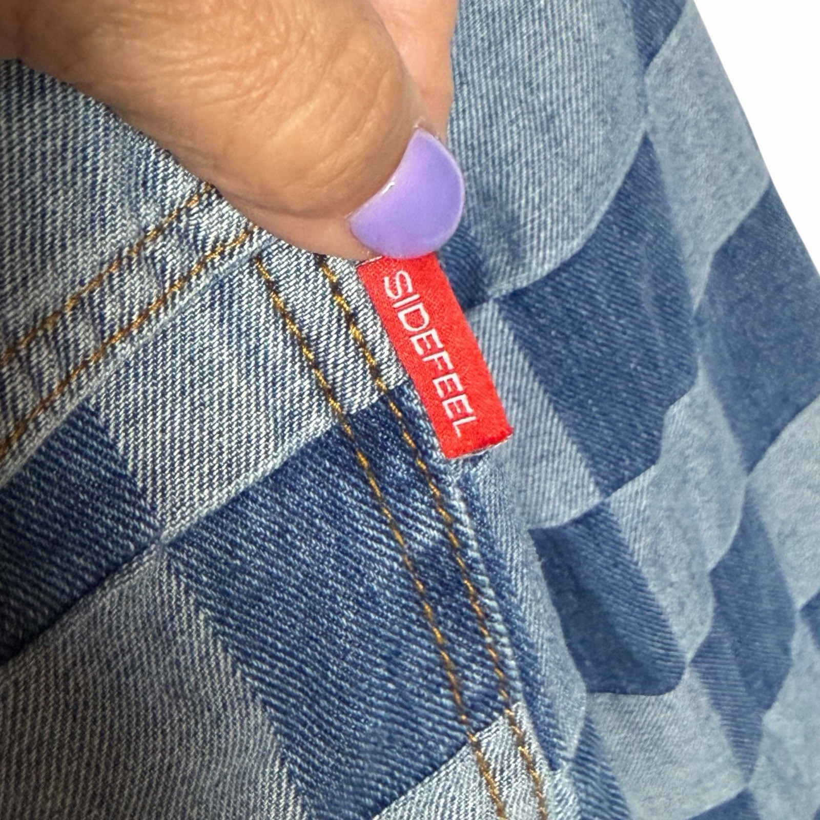 SIDEFEEL MULTICOLOR DENIM PATCHWORK JACKET RETRO … - image 4