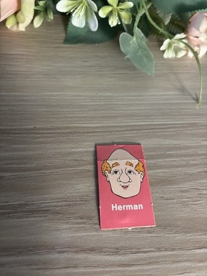 Guess Who? Ersatz-Charakterkarte 1980 - ''Herman'' (rot)