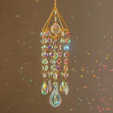 HDCRYSTALGIFTS 21.5inch Crystal Suncatchers for Window Hanging Multi Color