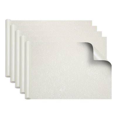 5 Sheets Gift Wrapping Paper, 22.8'' x 17.3'' Stone Textured Paper, Pearl White