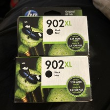 2x Genuine HP 902XL Black Ink Cartridges for OfficeJet Pro Oct 2022 - FREE SHIP