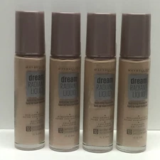 4 pack Maybelline Dream Radiant Liquid Foundation 10 Porcelain Ivory Retired