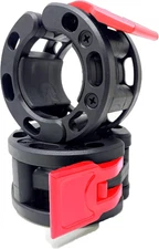 Clout Fitness Olympic Barbell Clamps Collars Quick Release Pair of Locking Weigh