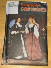 Simplicity 8855 Women  s Scottish Highland Costume Dress Size 14-20 Pattern Uncut