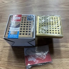 Oatey Designline 4" x 4" Brushed Gold Shower Drain  Square Grate *No Adaptor!*