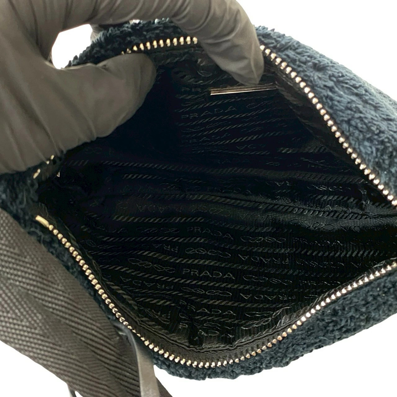 Prada Terry Mini ReEdition Triangular Handbag Used - image 9